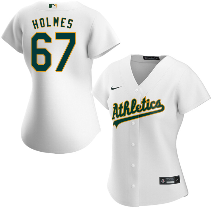 Nike Women #67 Grant Holmes Oakland Athletics Baseball Jerseys Sale-White